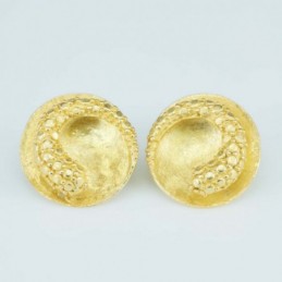 Earring 18mm. Plain Gold Color