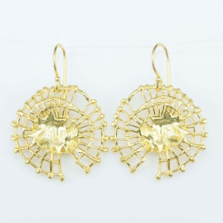 Earring 26mm. Plain Gold Color