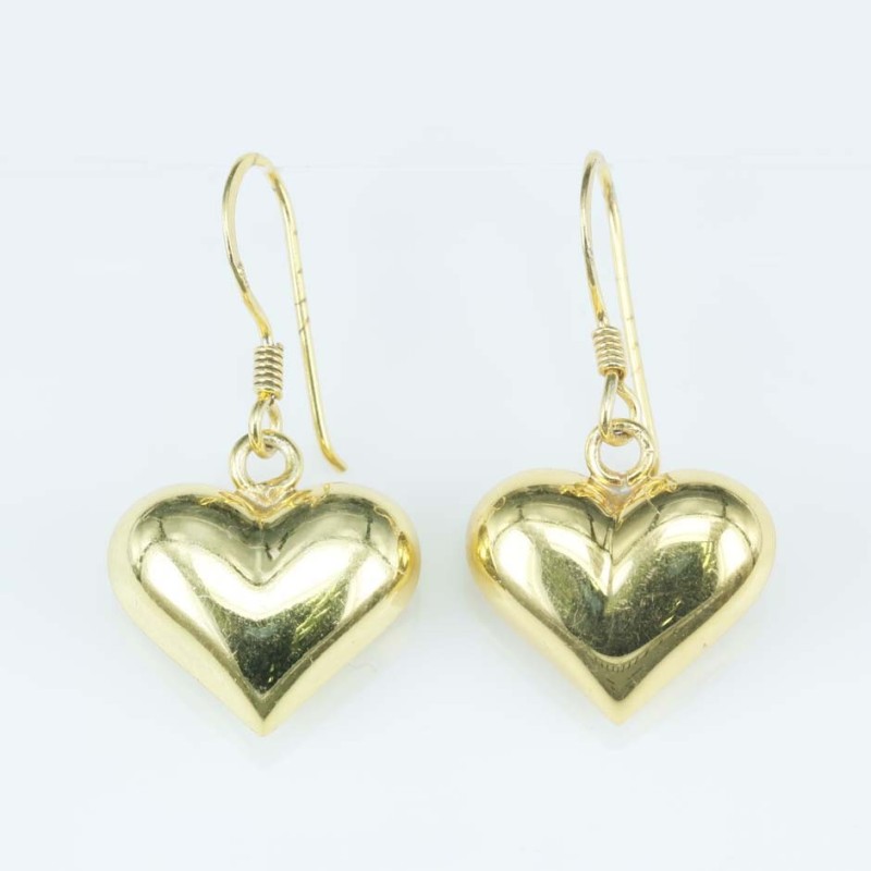 Earring 16mm. Plain Gold Color