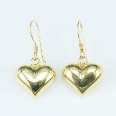 Earring 16mm. Plain Gold Color