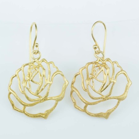 Earring 28mm. Plain Gold Color