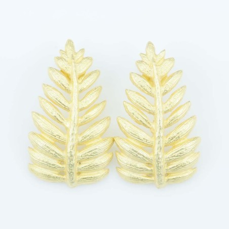 Earring 15x26mm. Plain Gold Color