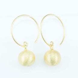 Earring 10+20mm. Plain Gold Color