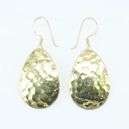 Earring 17x25mm. Plain Gold Color