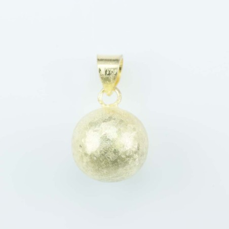 Pendant Ball 14mm. Gold Plain