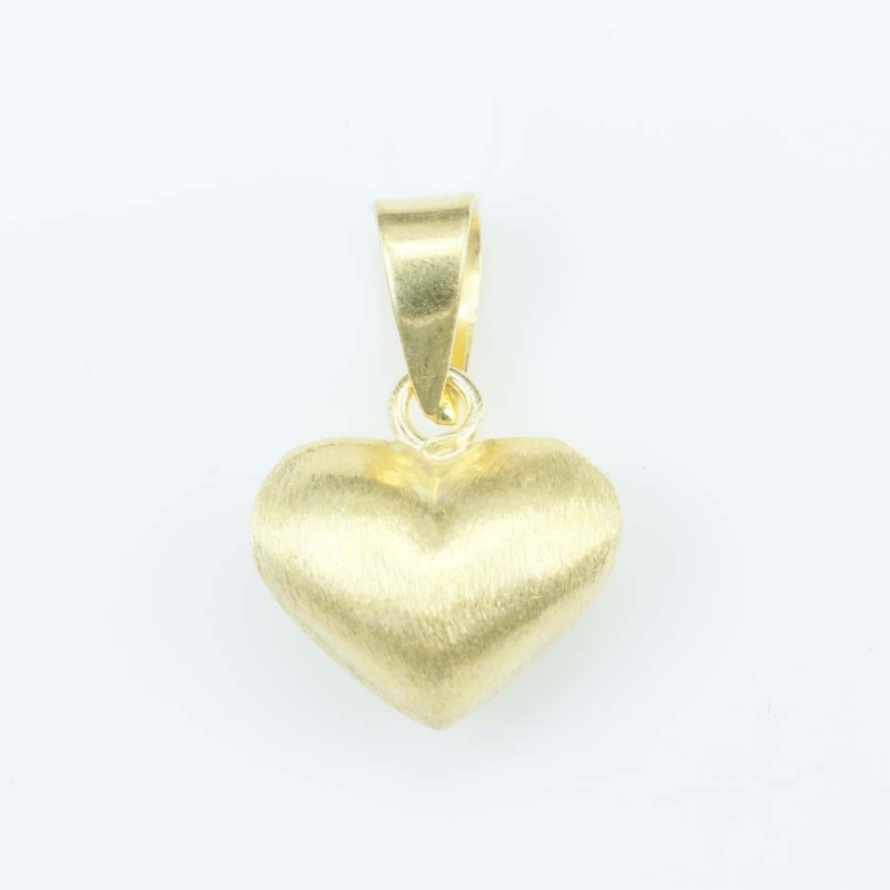 Pendant Heart 16mm. Gold Plain