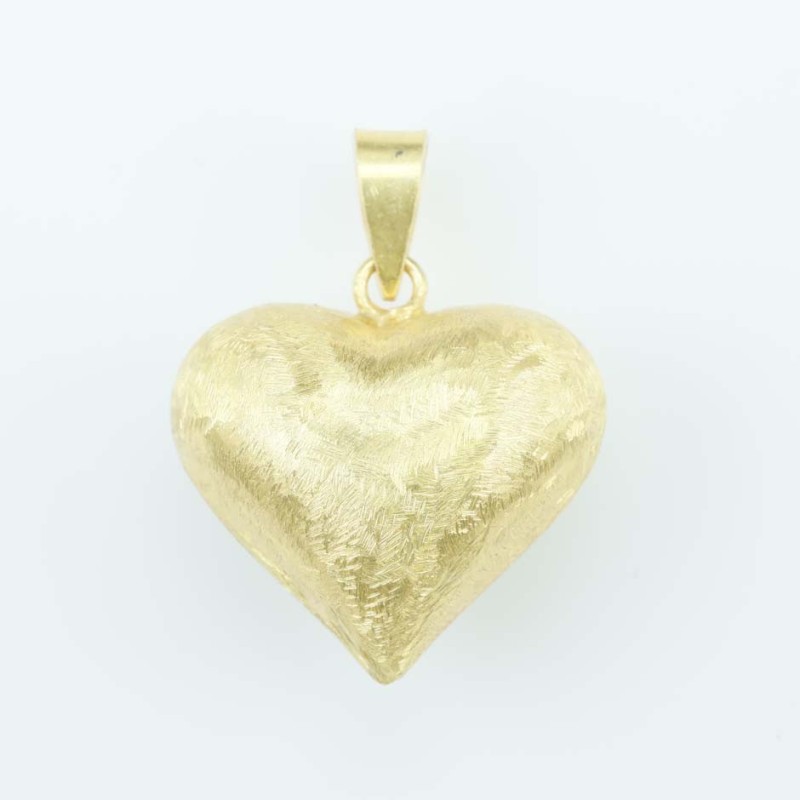 Pendant Hear 26mm. Gold Plain