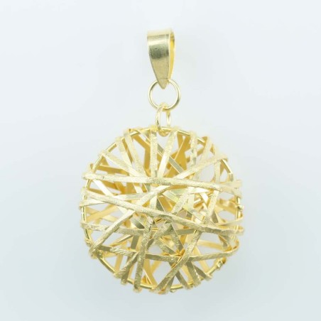 Pendant Round 27mm. Gold Plain