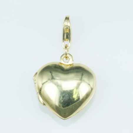 Pendant Heart 16mm. Gold Plain