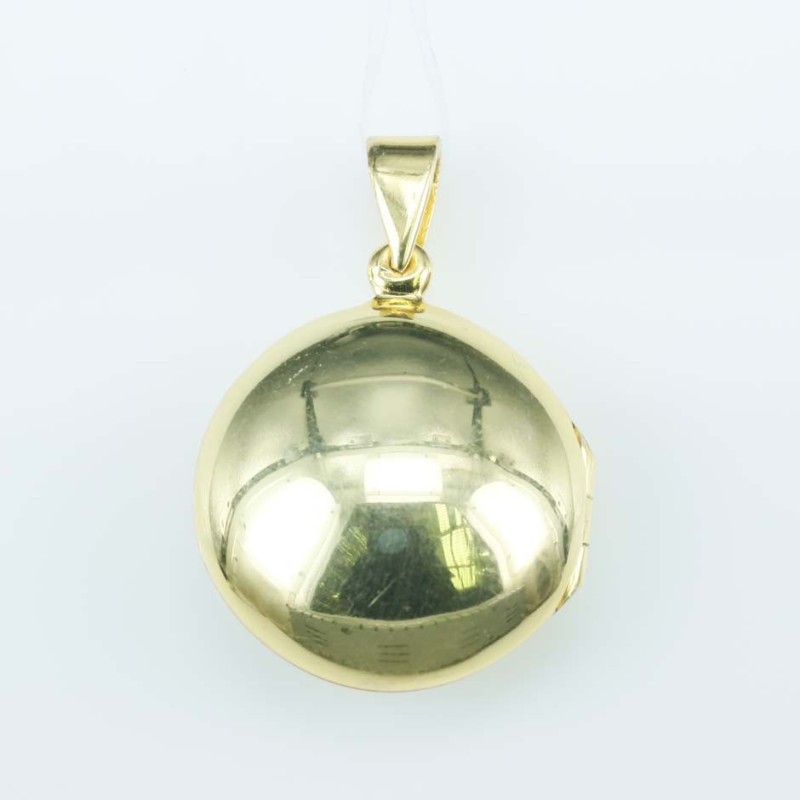 Pendant Round 23mm. Gold Plain