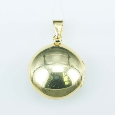 Pendant Round 23mm. Gold Plain