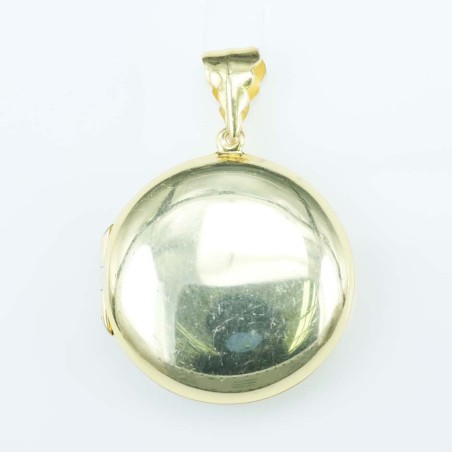 Pendant Round 30mm. Gold Plain