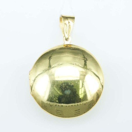 Pendant Round 35mm. Gold Plain