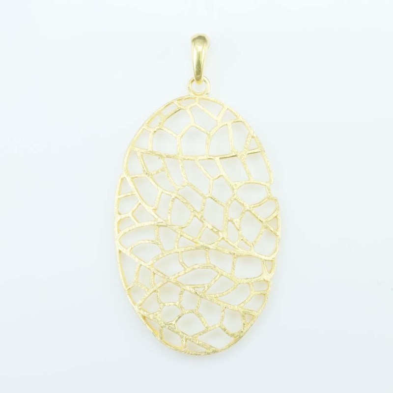 Pendant 21x46mm. Gold Plain