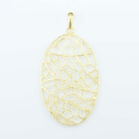 Pendant 21x46mm. Gold Plain