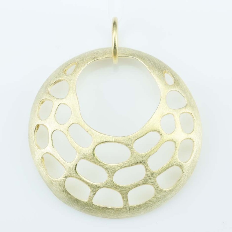 Pendant 34mm. Gold Plain