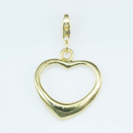 Pendant 18mm. Gold Plain