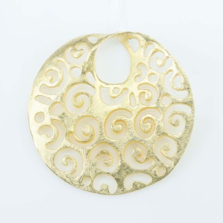 Pendant 32mm. Gold Plain