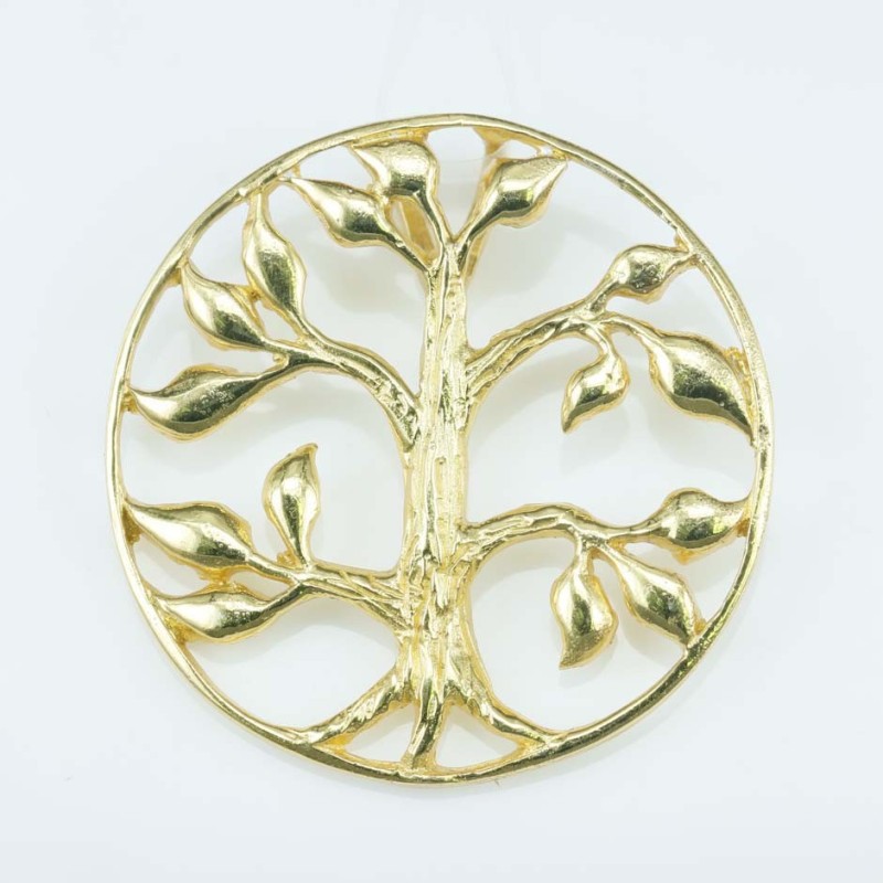 Pendant 34mm. Gold Plain