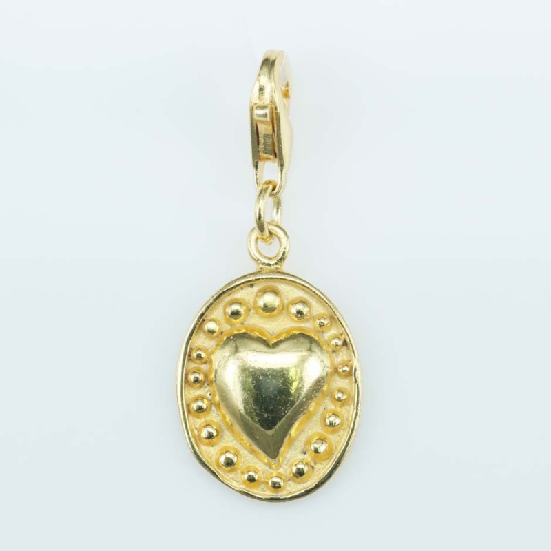 Pendant 12mm. Gold Plain