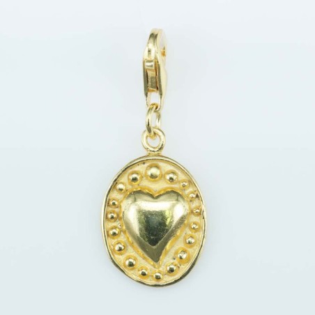 Pendant 12mm. Gold Plain