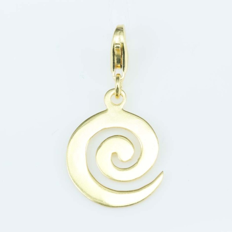 Pendant 15mm. Gold Plain