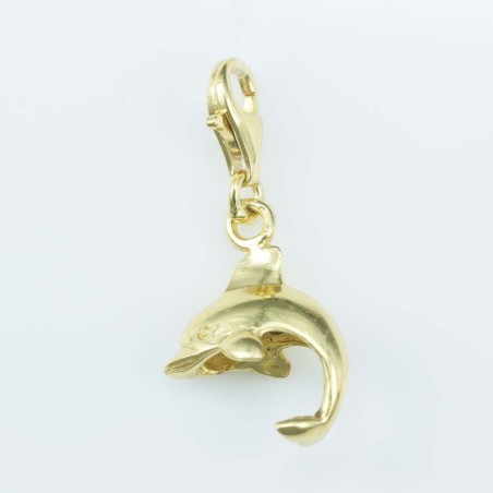 Pendant 14mm. Gold Plain