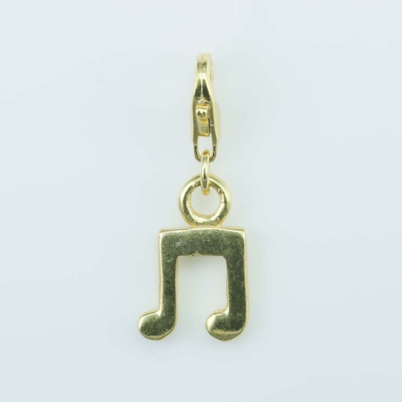 Pendant 9mm. Gold Plain