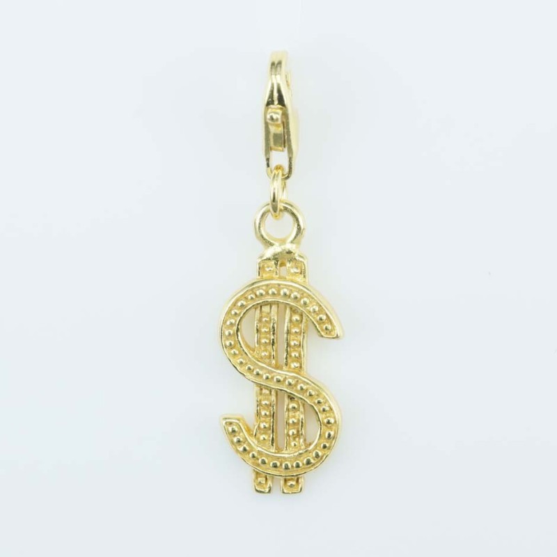 Pendant 9mm. Gold Plain