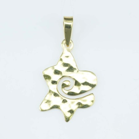 Pendant 15mm. Gold Plain