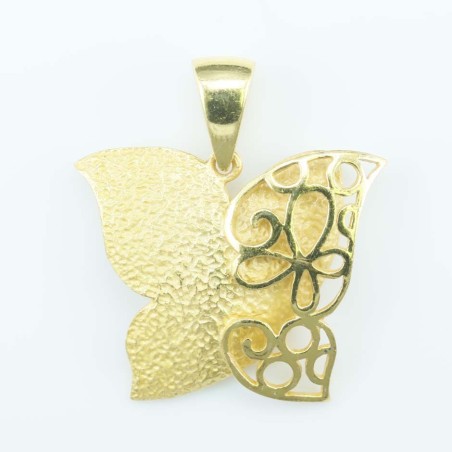 Pendant 26mm. Gold Plain