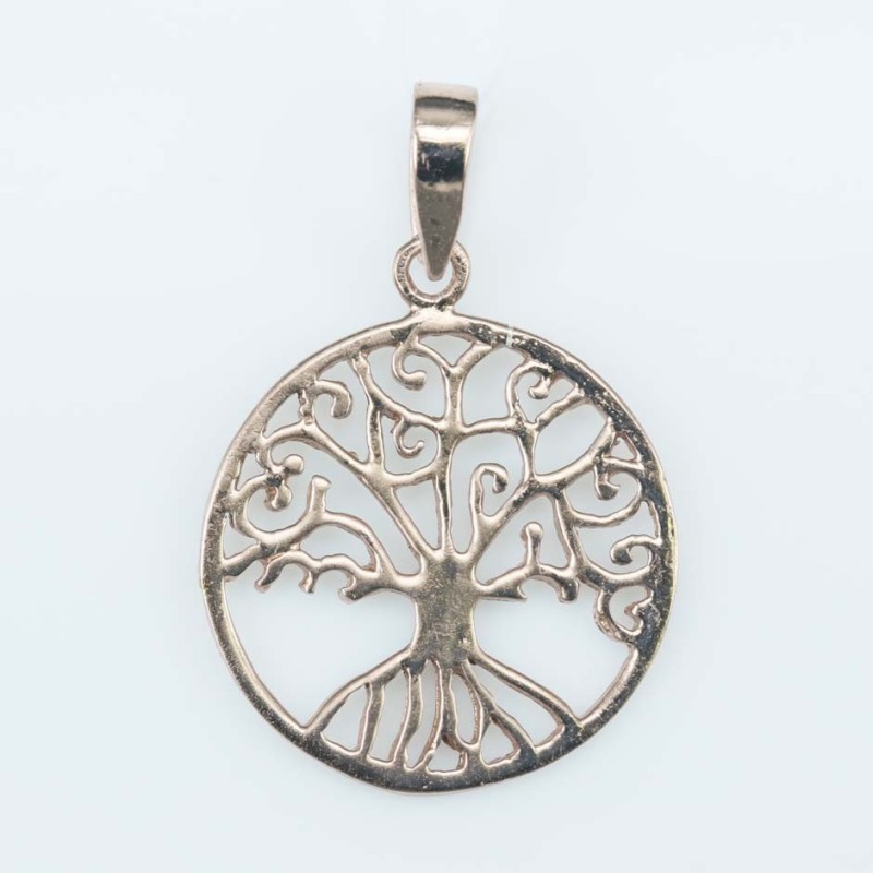 Pendant Tree 19mm. Plain Pink color