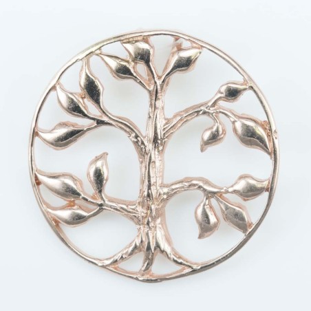 Pendant Tree 33mm. Plain Pink color