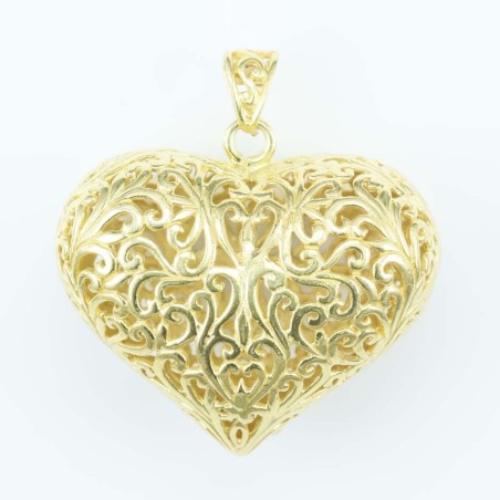 Pendant 37x43mm. Gold Plain