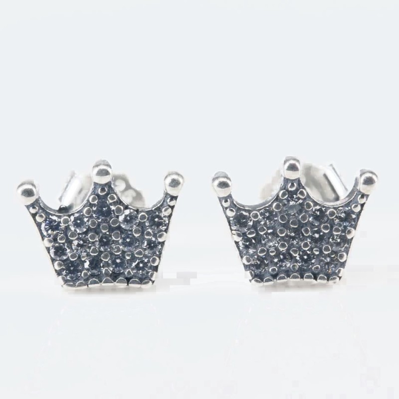 Earring Crown 7x10mm. Circonia