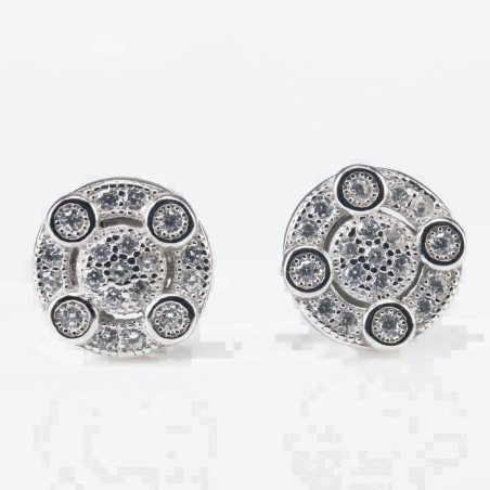 Earring Round 9mm.Circonia