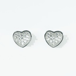 Earring Small Heart 7mm. Circonia