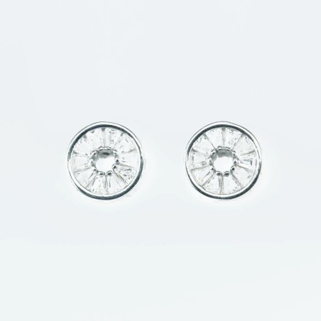 Earring Round 12mm. Circonia