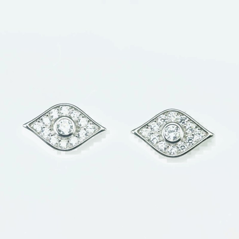 Earring Small Eye 6x11mm. Circonia Earring Small Eye 6x11mm. Circonia