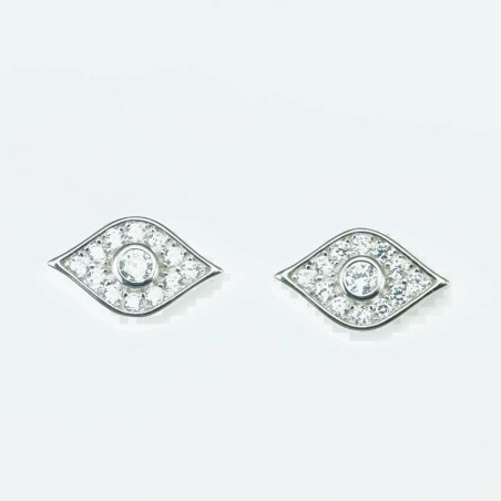 Earring Small Eye 6x11mm. Circonia