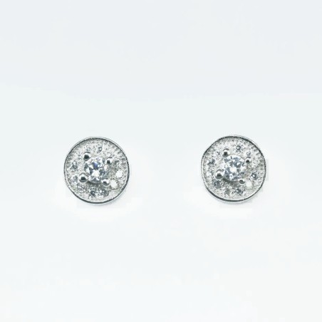 Earring Small Round 7mm. Circonia