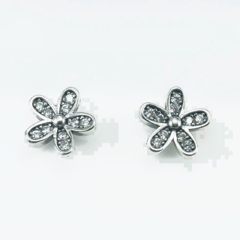 Earring Flower 9mm. Circonia