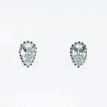 Earring  Drop  5x9mm.  Circonia