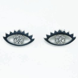 Earring Eye 6x11mm.  Circonia