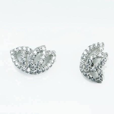 Earring Butterfly 7x10mm.  Circonia