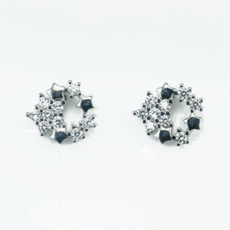 Earring  Star  9mm.  Circonia