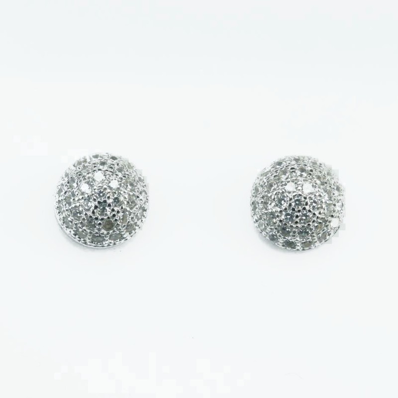 Earring Half Ball 7mm. Circonia Earring Half Ball 7mm. Circonia