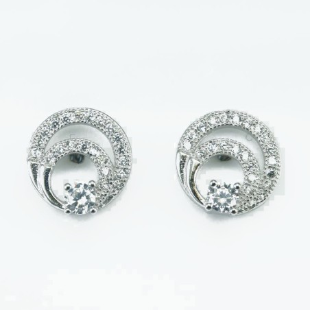 Earring Drop  10mm.  Circonia