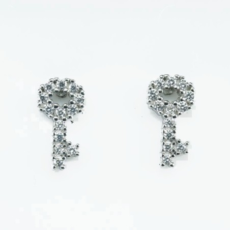 Earring Key 6x12mm.  Circonia