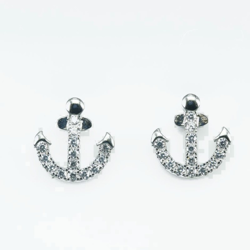 Earring Anchors 10mm.  Circonia